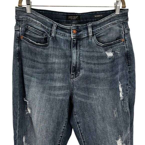 Judy Blue Boyfriend Fit Distressed Jeans Size 16W - Picture 4 of 9